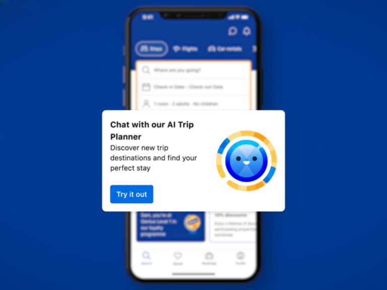 AI travel planner of booking.com